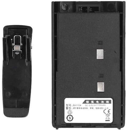 Batterie Radio Bidirectionnelle, Lithium-ION 6,0 V 1100 MAh, Pack de Remplacement pour Radio Hytera BH1104 TC500, Conception Rechargeable