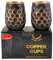 STAGLIFE 16 Oz Pure Copper Honeycomb Tumblers for Drinking Water Cups Mugs Glasses Set of 2, Solid Moscow Mule Tall Black Tumbler Cup Mug Tankard Glass with No Handle, Brushed/Large, Unlined