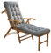 Fauteuil inclinable de balcon en bois, chaise longue pliante d'extérieur, chaise inclinable, chaise longue de jardin réglable, fauteuil à dossier haut avec repose-pieds allongé, petit cadeau Full