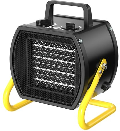 Climative Keramik Heizlüfter 2 kW PTC EHP-2 PRO Elektroheizung Heizung elektrisch mit Thermostat Werkstattheizung IP20 Mini Heizlüfter Energiesparend Bauheizer Garage Portable Heater Heizkörper