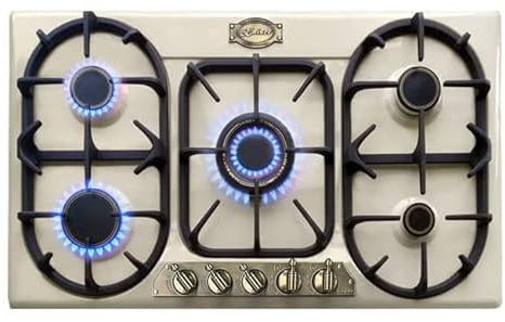Kaiser KG 9325 | Empire 86cm Turbo Gas Hob | 5 Burner Enamelled Cooktop (Ivory)