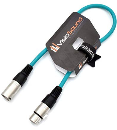 Male to Female XLR Mic Lead/Balanced Microphone/Mic Patch Cable / 7 Colours (0.5m, Green)
