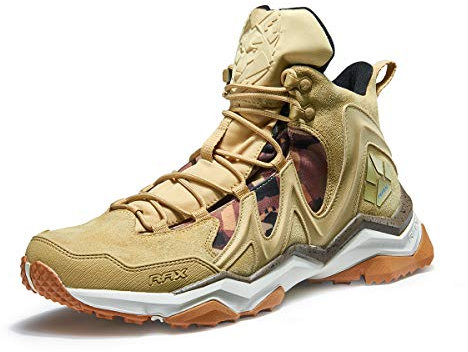 RAX Peak Wolf Herren Wanderschuhe, wasserdicht, leicht, Rucksackreisen, Braun (khaki), 42.5 EU