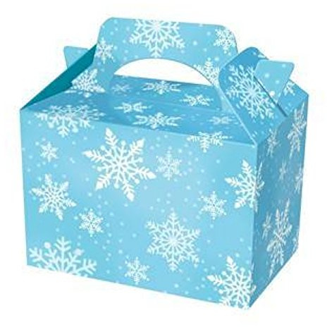 Diamante Crafts 20 x Snowflake Party Lunch Boxes