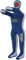 Grappling Dummy-MMA Jiu Jitsu Grappling Wrestling Dummy aus strapazierfähigem Canvas Stoff MMA Dummy (ungefüllt) (blau, 137,2 cm)