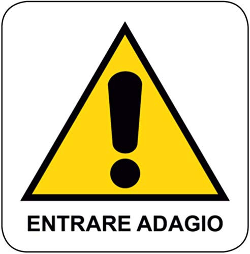 ADESIVO PERICOLO ENTRARE ADAGIO (120 x 180 mm)