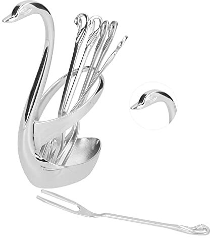 Forchetta, piena di posate dal sapore artistico Forniture per la cucina Moda di fascia alta Lavorazione meticolosa per la casa Ristoranti, Bar per la pasticceria(D'argento)