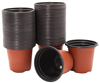 ValueHall Macetas de Vivero 100 Piezas Macetas de Plástico 9cm Macetas de Semillas Redonda Multifuncional Macetas de Plástico para Plantas para Plantas Suculentas Frutas Verduras Flores V7F01