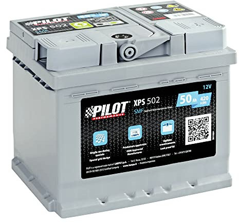 PILOT XPS502 Batteria Auto 12V SMF - 50 Ah - 420 A - Batteria di Tipo Tradizionale