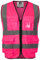 Gemx Hi-Vis Vest Class 2 Zipper Front High Visibility Safety Vest with Phone & ID Holder Pockets | Reflective Safety Jacket