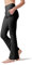 LaiEr Pantaloni da Yoga da Donna con 4 Tasche Pantaloni da Lavoro a Vita Alta 4 Vie Stretch Controllo Pancia Pantaloni Lunghi Svasati, Nero (2 Tasche Laterali e Posteriori), XXL