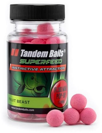 Tandem Baits Karpfen Futter Angelfutter Pop Ups SuperFeed Fluo Mini Pop-Up 12 m 30 g Fruchtbestie