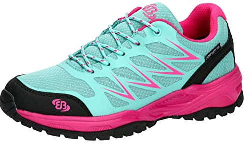 Brütting Unisex Norwalk Walkingschuhe, türkis/schwarz/pink, 36 EU