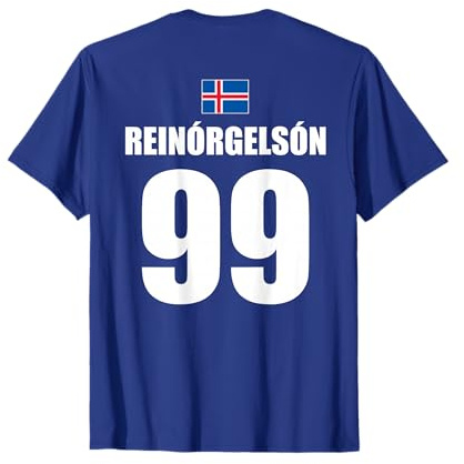 REINORGELSON 99 Sauftrikot Island Namen Fußball Partyurlaub T-Shirt