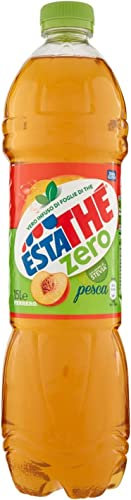 Ferrero Lot de 12 thés glacés pêche The' Pesca PET 1,5 l ESTATHE Zero Tea the sans sucre