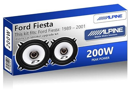 Fiesta Speaker upgrade Rear Door Alpine car speakers 5.25 13cm 200W
