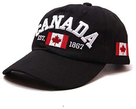 Wantism Kanada Stickerei Baseball Cap Sport Freizeit Mütze Snapback Verstellbare Mütze Mehrfarbig, mehrfarbig, One size