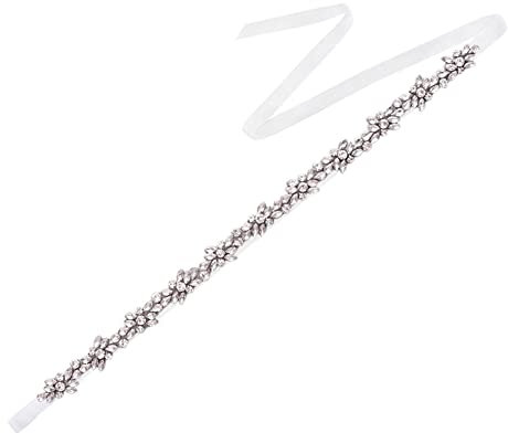 Cinture da sposa con strass cintura gioiello cintura formale abito donna cintura sottile avorio organza oro rosa