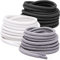 Miscly Lacci Scarpe Rotondi [3 Paia] Stringhe Scarpe Resistenti - Lacci Per Scarpe Da Ginnastica, Scarponcini E Stivali - Diametro 4 mm (137cm, Nero, Bianco, Grigio)