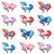 Ipotkitt 30 Stück gemischte Farben bedruckte Emaille Einhorn Charms Tierverbinder Charms für DIY Schmuckherstellung Halskette Armband Ohrringe Zubehör
