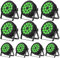 Ukfog 10PCS 200W 18 LED Par Scheinwerfer 8CH Par LED Licht RGBW+DMX Strobe Sound Aktiv Modus LED Bühnenlichter Strahler Discolicht Partylicht für Hochzeit/Partys/Kirche/Club/DJ-Live-Show