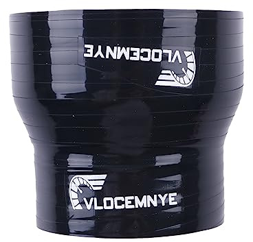 VLOCEMNYE Raccord de tuyau droit en silicone, ID 7 cm (2 3/4''(70mm))-8,9 cm (3 1/2''(89mm)), longueur 7,6 cm (0,249 pi), raccord de tuyau pour turbo/refroidisseur/admission renforcé 4 plis, tuyaux