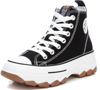 REFRESH - Zapatilla Mujer Negro - Calzado Cómodo y Versátil - Moda casual - Modelo 17191902 (Talla 38)