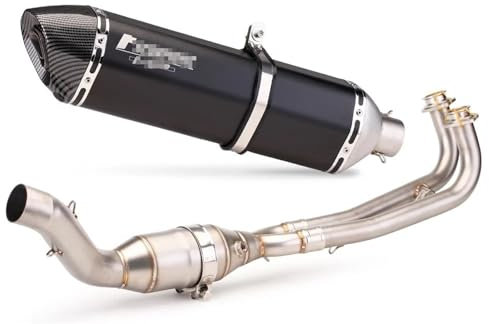 pot d échappement moto Pour TMAX530 TMAX 560 T TMAX 530 17-20 système d'échappement complet de Moto silencieux de Moto modifié échappement tuyau avant de Moto sans lacet (Color : TYPE-D)