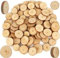 100 Stück Holzscheiben, BetterJonny Rund Unter 3cm Log Scheiben Kit mit Loch Unvollendete Holzkreise für DIY, Basteln, Hochzeit, Weihnachten Dekoration