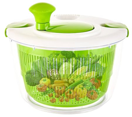 Kaxenig Essoreuses À Salade | Passoire Rotative pour Fruits Et Légumes | Essoreuse À Laitue Manuelle, Panier De Vidange De Légumes, Séchoir À Légumes, Lave-Fruits, Essoreuse À Pâtes Et Frites