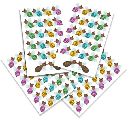 MeepleSticker für Honey Buzz | Aufkleber | Holzfiguren | Spilefiguren | Brettspielen | Familienspielen | Spiele | MeepleStickers | Zubehör
