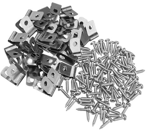 CIMAXIC 100sätze Zaunklammern Aus Aluminium Drahtzaunklammern Für Viehzäune Befestigungsklammern Für Käfige Praktische Zaunklammern Mit Schraubensatz Hohe Haltbarkeit Und