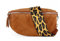 lePelou Bauchtasche aus Veloursleder, Wildleder Bauchtasche, Festival Tasche, Cross Body Tasche, Gürteltasche, Geschenk (Cognac 2, L)