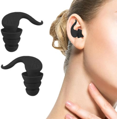 Ohrstöpsel mit Geräuschunterdrückung, schalldichte Ohrstöpsel, Wasserdichte hornförmige Ohrstöpsel, Tragbare Ohrstöpsel mit Tragetasche, ergonomische Ohrstöpsel für Zuhause und bei der Arbeit