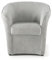 Mondo Viro Sessel aus Nubukleder Valentina 70 x 67 cm 76 h (grau)