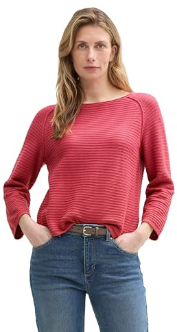 Tom Tailor Damen Strickpullover mit U-Boot-Ausschnitt