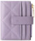 FALAN MULE Petit portefeuille en cuir pour femme - Protection RFID - Porte-cartes de crédit - Avec fermeture éclair - Compartiment à monnaie, Couleur E-violet, Décontracté