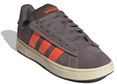 adidas Men's Grand Court Alpha Shoes, Charcoal/Impact Orange/Warm Vanilla, 12.5 UK