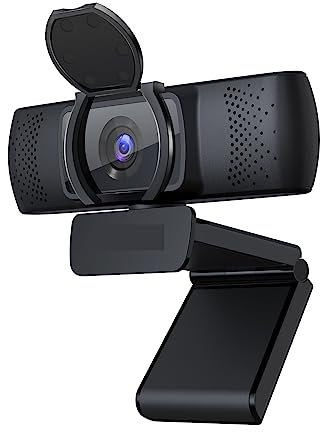 Cámaras Web, Webcam UHD 4K Autofocus Webcam con cubierta de privacidad 90° Business Web Camera con micrófonos duales de reducción de ruido for conferencias, transmisión en vivo, grabación , Cámara de
