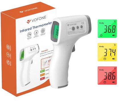 Stirn-Fieberthermometer, Infrarot, kontaktlos, für Baby und Familie