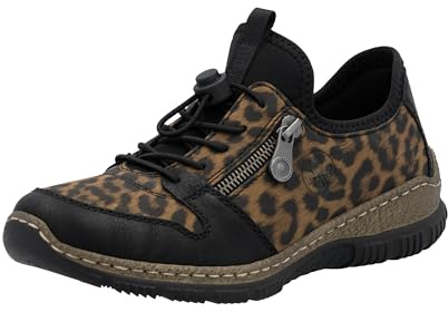 Rieker N32G0-90 Damen Schnürschuh Textil/Synthetik schwarz schwarz
