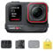 Insta360 Ace Pro Travel Bundle - Waterproof Action Camera Co-engineered with Leica, Flagship 1/1.3 Sensor and AI Noise Reduction for Unbeatable Image Quality, 4K120fps, 2.4 Flip Screen & AI Features