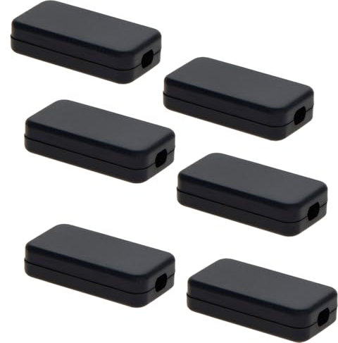 6 Stück Kunststoff-Projektbox, 10 x 20 x 11 mm, Mini-Abzweigdose, staubdichtes Gehäuse für Elektronik-, Strom-, Instrumenten-Projekte, Schwarz