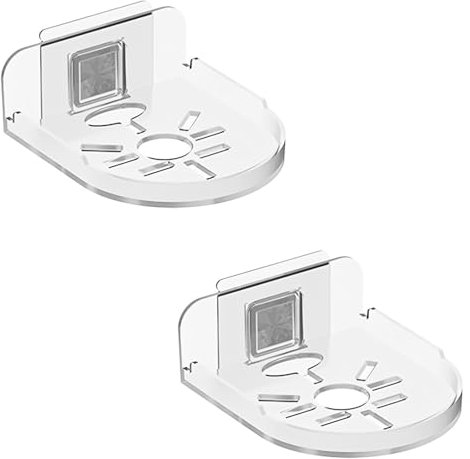 AKSIQIOL 2 Pcs Baby Monitor Shelf, Wall Mounted Display Shelves, Adhesive Security Camera Mount, No Drill Universal Wall Bracket for Cameras, Small Hanging Shelf for Home Security