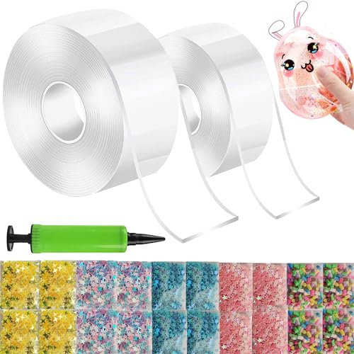 20 Stück Nano Bubble Tape Ball Set, Seifenblasen Flüssigkeit, Magisches Seifenblasen-Klebeband für Geburtstagsgeschenke, Seifenblasen DIY Bastelset Für Erwachsene Kinder Geburtstagsparty Stressabbau