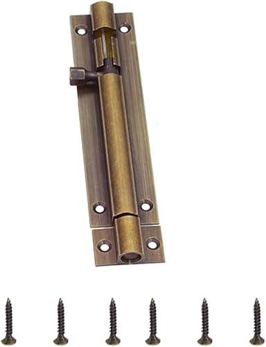 6 Inch Slide Gate Latch Bolt, Brass Heavy Duty Solid Door Latch Lock, Bronze