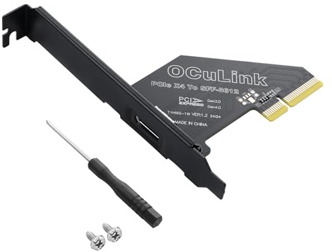 SinLoon PCIE auf Oculink SFF-8612 Adapter PCI-Express 4.0 Oculink Externe Grafikkarte mit Schlitzhalterung (PCIE X4)