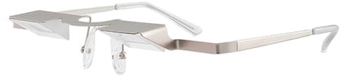 Generisch Bettprisma-Brille – horizontale Lesebrille, fauler horizontaler Lese-Sonnenschutz, leichte und flexible hochauflösende reflektierende Lesebrille zum Lesen oder Fernsehen im Liegen