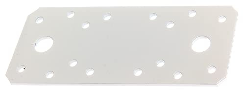 Alberts 330071 Flachverbinder | weiß kunststoffbeschichtet | 133 x 55 mm