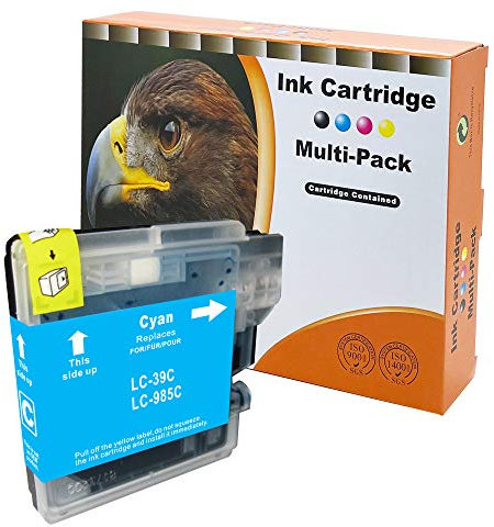 1x Druckerpatrone Cyan kompatibel zu LC-39 LC-975 LC-985 Brother DCP J125 J140 J315 J515 MFC J220 J265 J410 J415